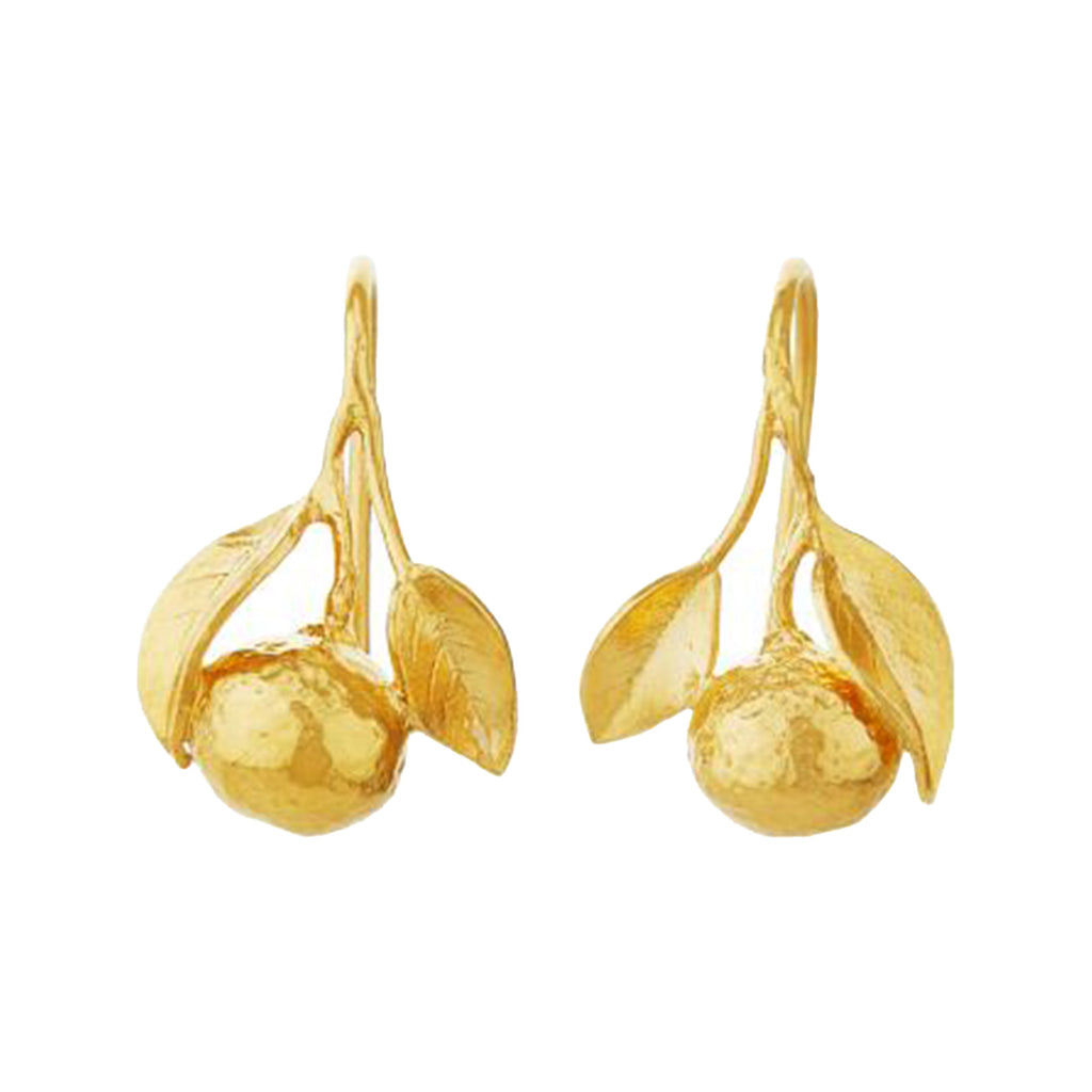 The Orange hook earrings in gold colour from the brand ALEX MONROE