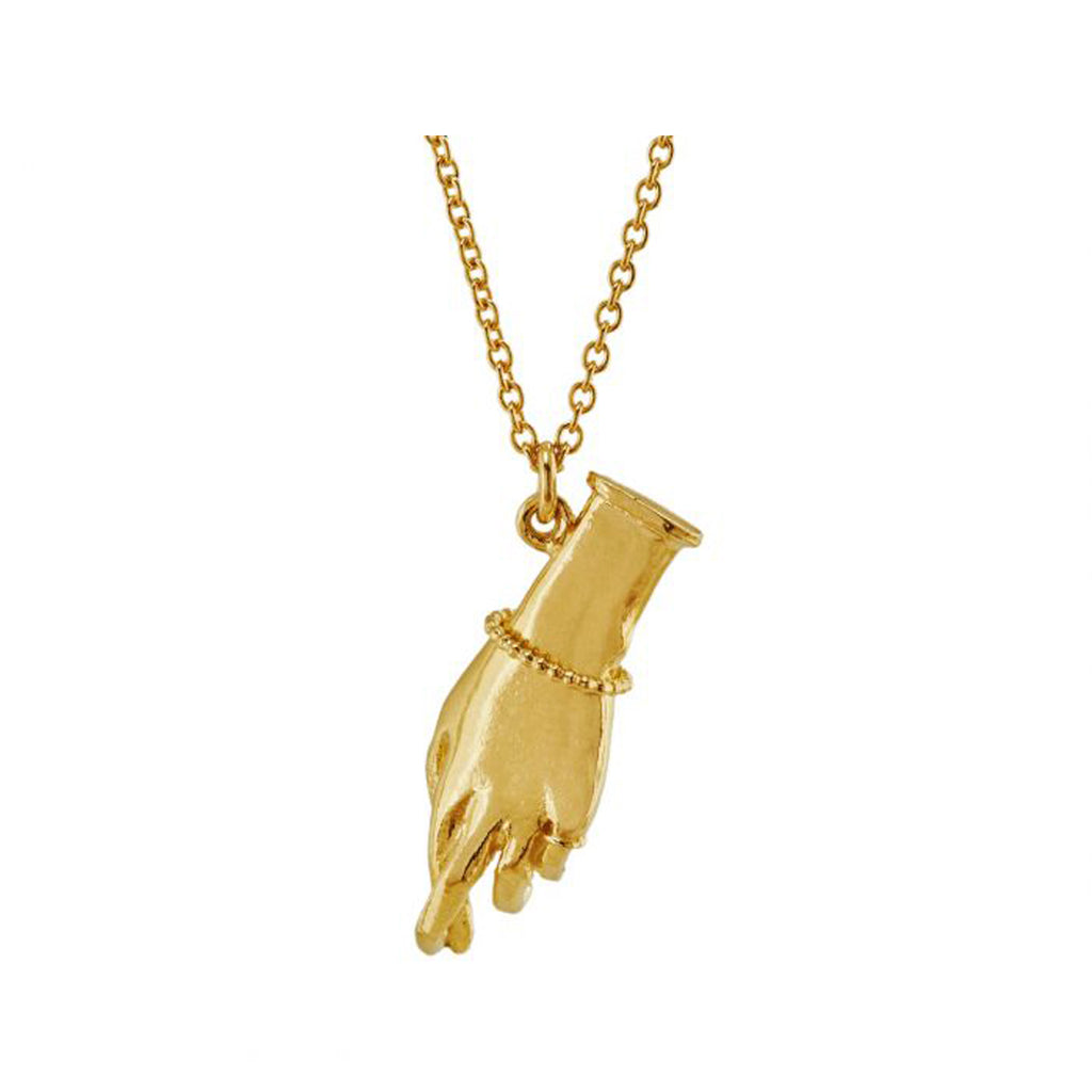 The wish me luck necklace in gold colour from the brand ALEX MONROE