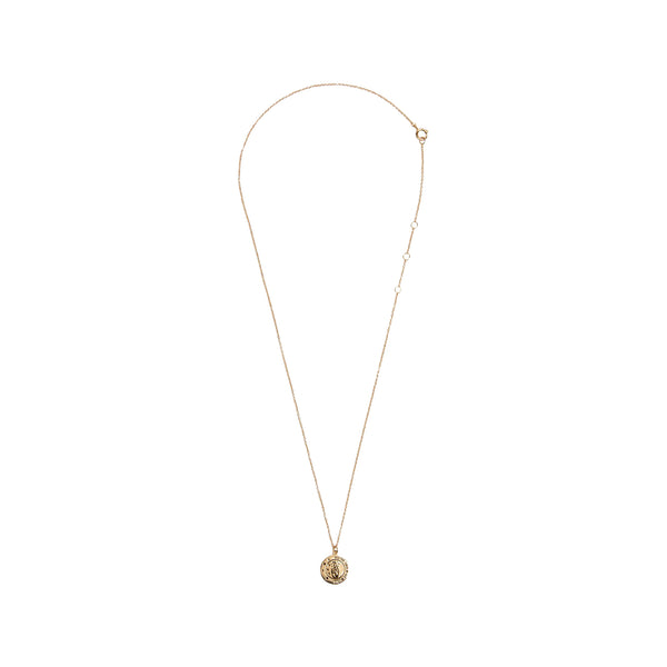 The all the luck circle necklace in gold colour from the brand ALL THE LUCK IN THE WORLD