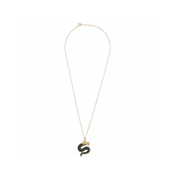 The big dragon necklace in gold and black colour from the brand ALL THE LUCK IN THE WORLD