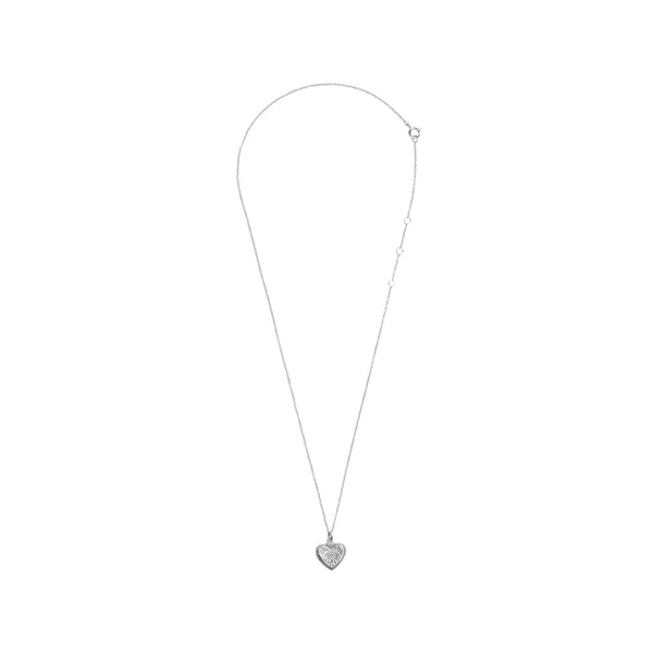 The burst heart necklace in silver colour from the brand ALL THE LUCK IN THE WORLD