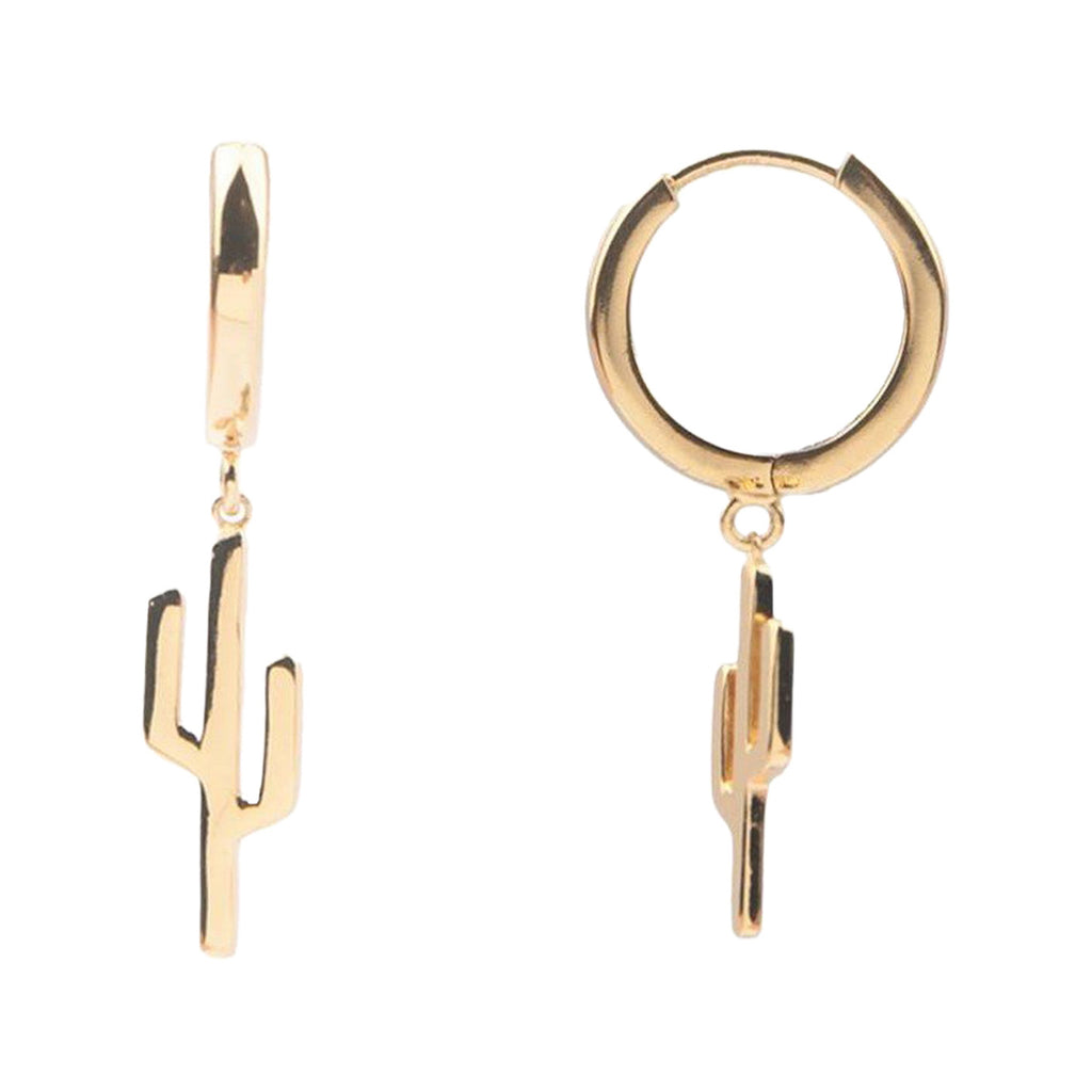 The cactus earrings in gold colour from the brand ALL THE LUCK IN THE WORLD