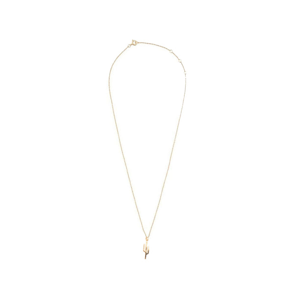 The cactus necklace in gold colour from the brand ALL THE LUCK IN THE WORLD