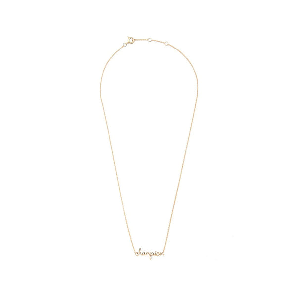 The champion necklace in gold colour from the brand ALL THE LUCK IN THE WORLD