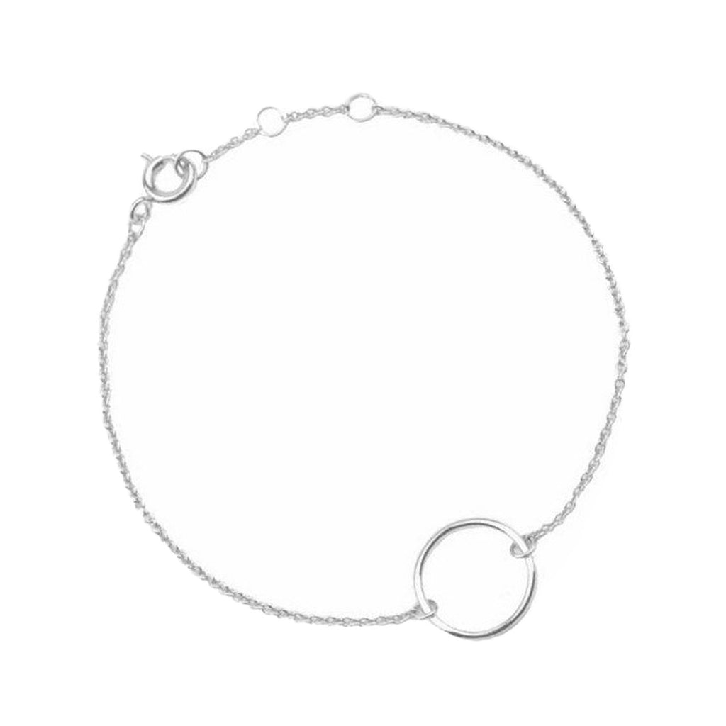 The circle bracelet in silver colour from the brand ALL THE LUCK IN THE WORLD