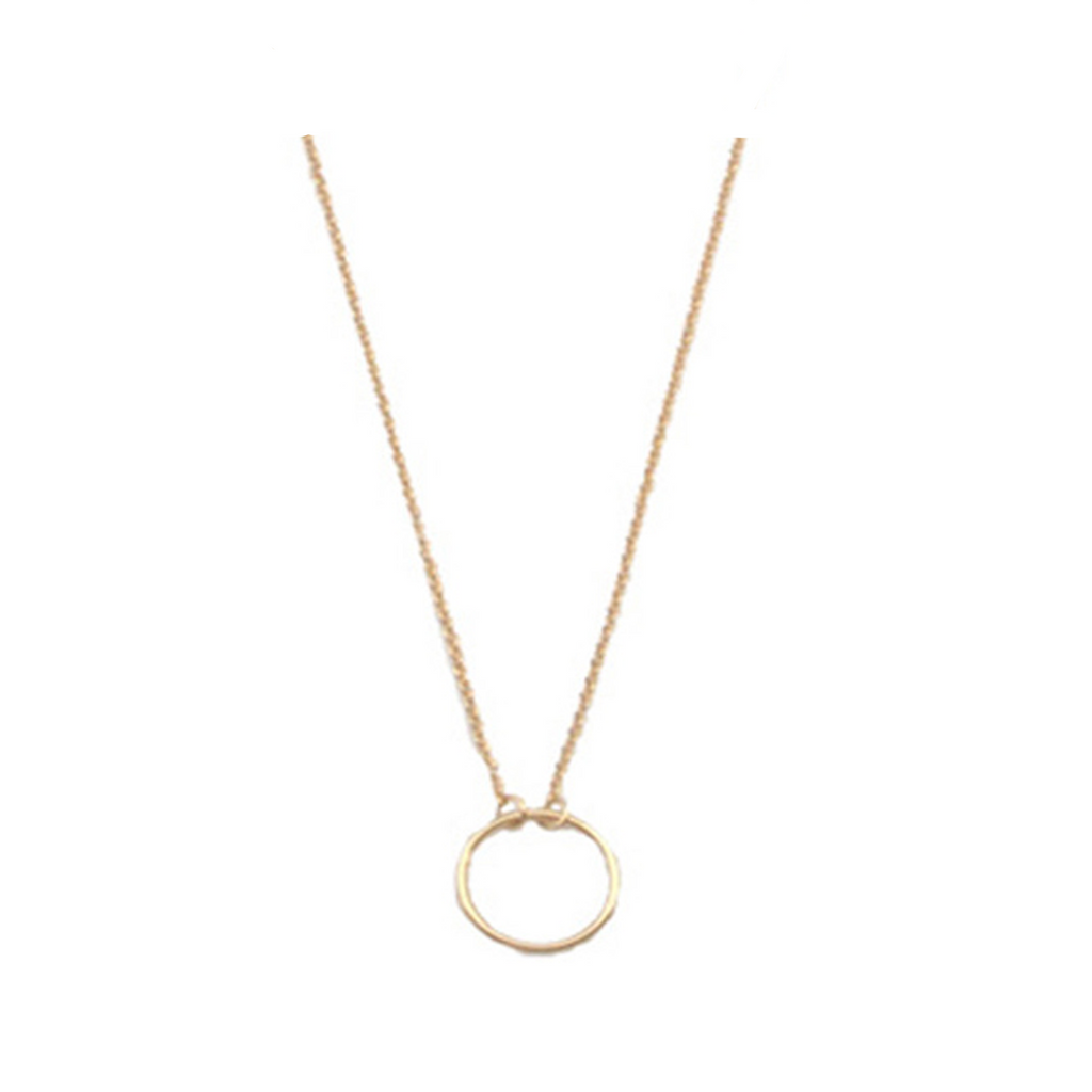 The circle necklace in gold colour from the brand ALL THE LUCK IN THE WORLD