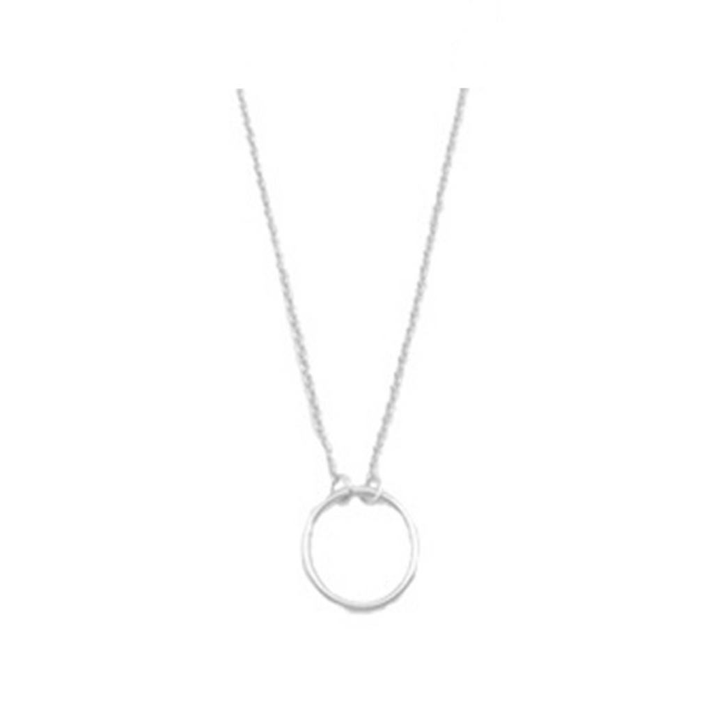 The circle necklace in silver colour from the brand ALL THE LUCK IN THE WORLD