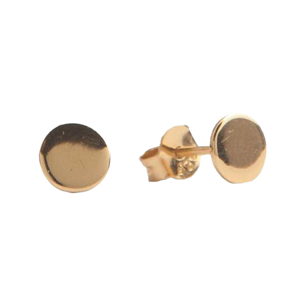 The Circle stud earrings in gold colour from the brand ALL THE LUCK IN THE WORLD.