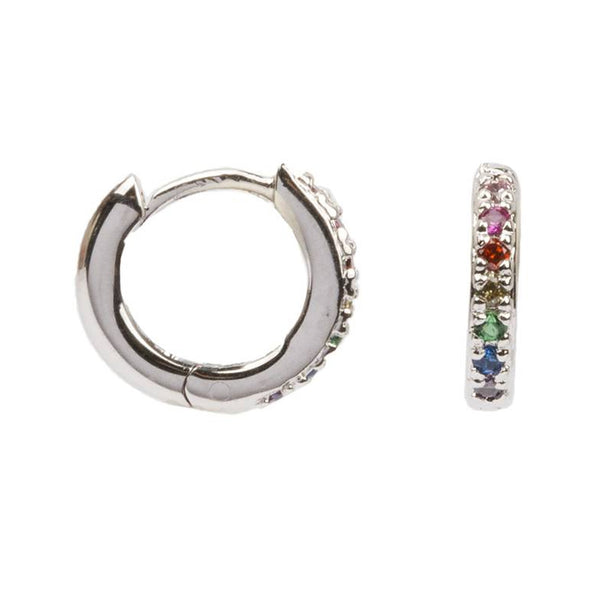 The creole earrings in silver and multicolour colour from the brand ALL THE LUCK IN THE WORLD