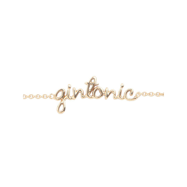 The gin tonic bracelet in gold colour from the brand ALL THE LUCK IN THE WORLD