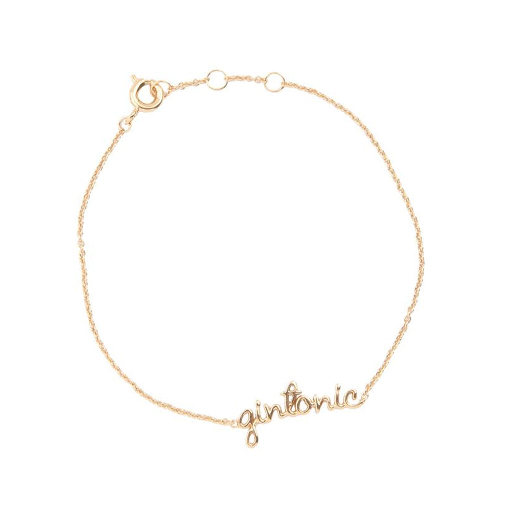 The gin tonic bracelet in gold colour from the brand ALL THE LUCK IN THE WORLD