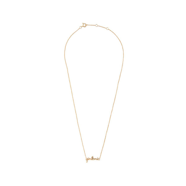 The gin tonic necklace in gold colour from the brand ALL THE LUCK IN THE WORLD