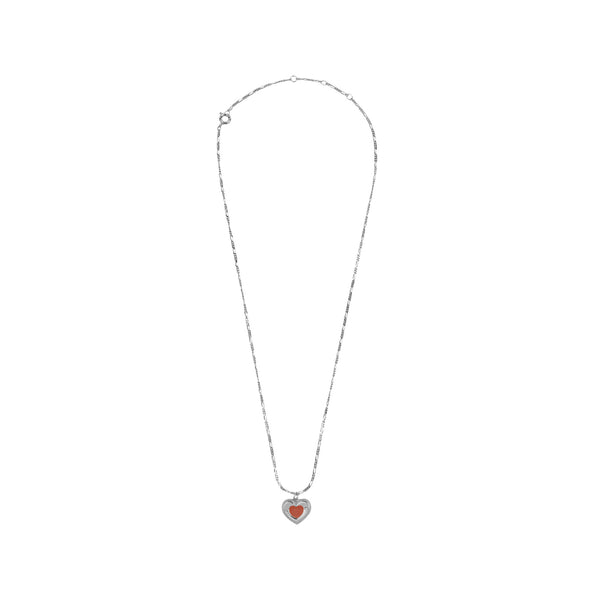 The heart dots neckalce in silver and orange colour from the brand ALL THE LUCK IN THE WORLD