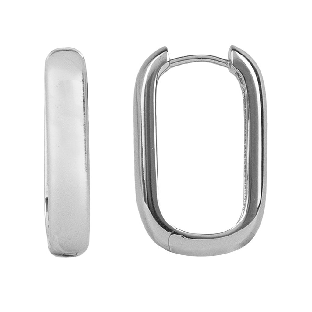 The hoop huggie oval plain earrings by the brand ALL THE LUCK IN THE WORLD