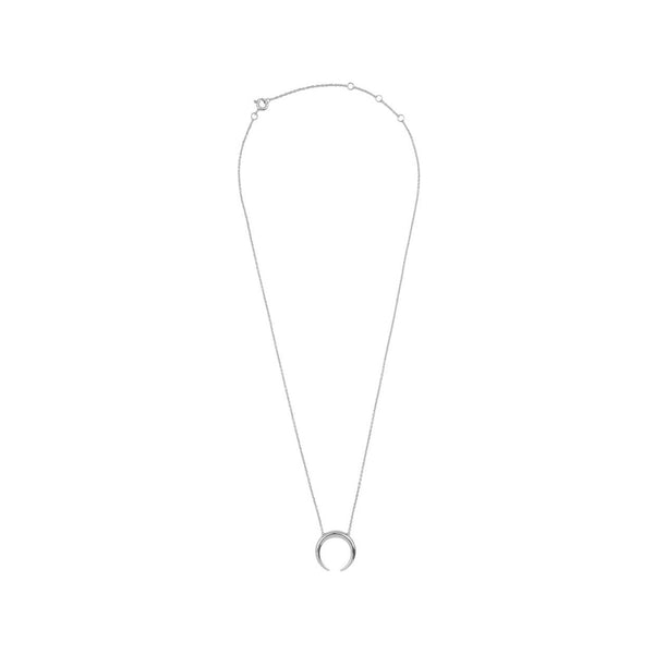 The horn necklace in silver colour from the brand ALL THE LUCK IN THE WORLD