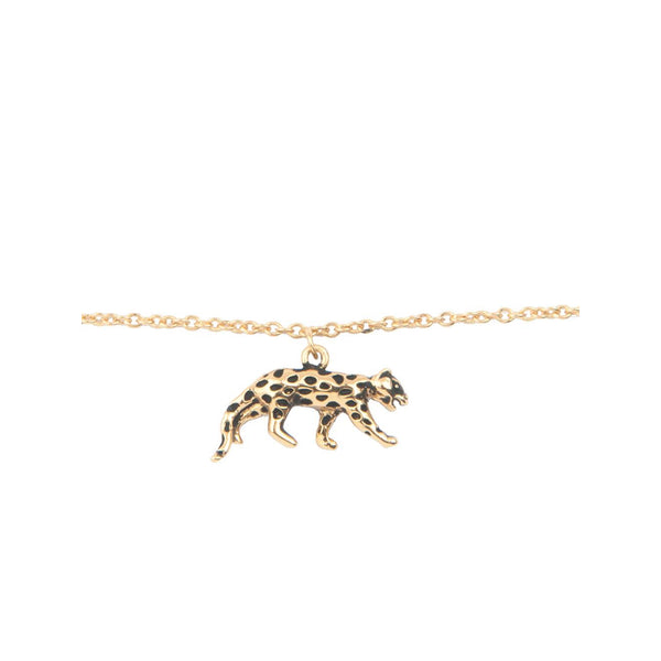 The leopard bracelet in gold and black colour from the brand ALL THE LUCK IN THE WORLD