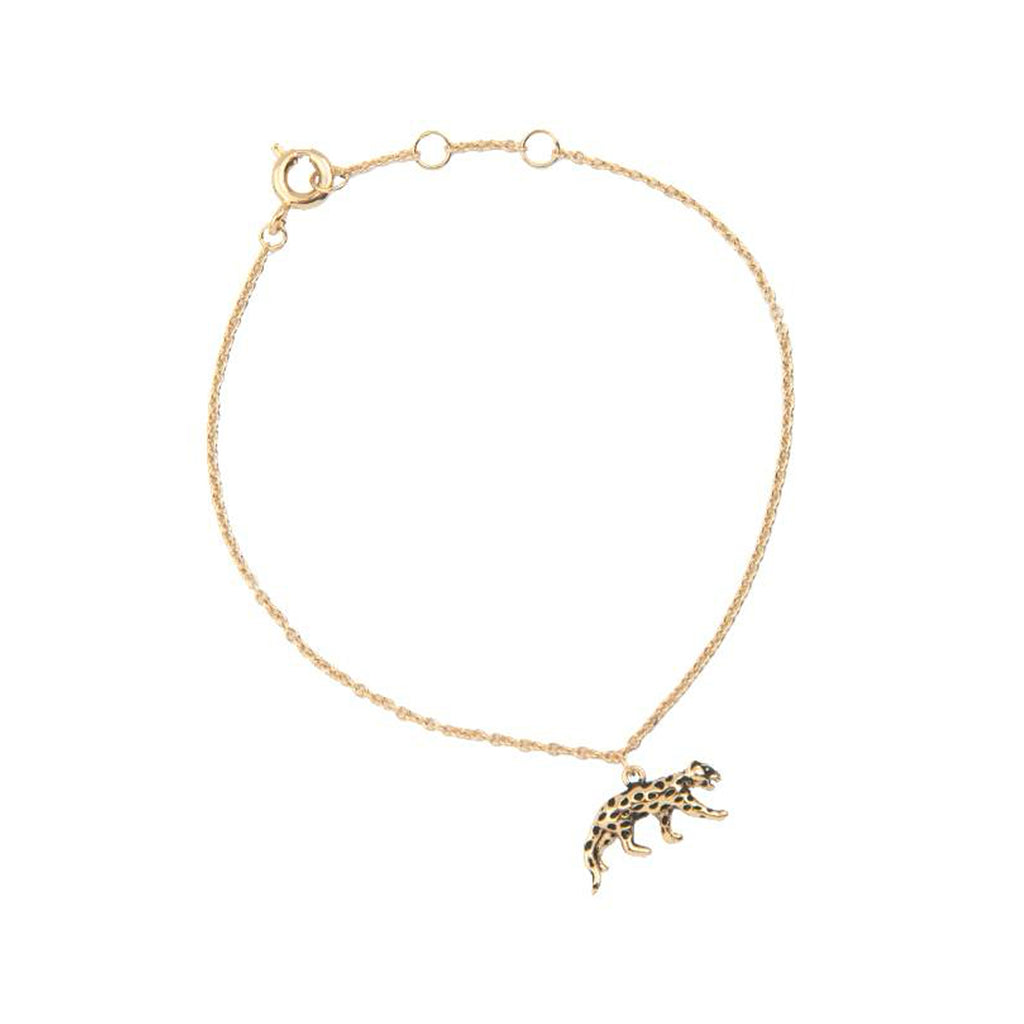 The leopard bracelet in gold and black colour from the brand ALL THE LUCK IN THE WORLD