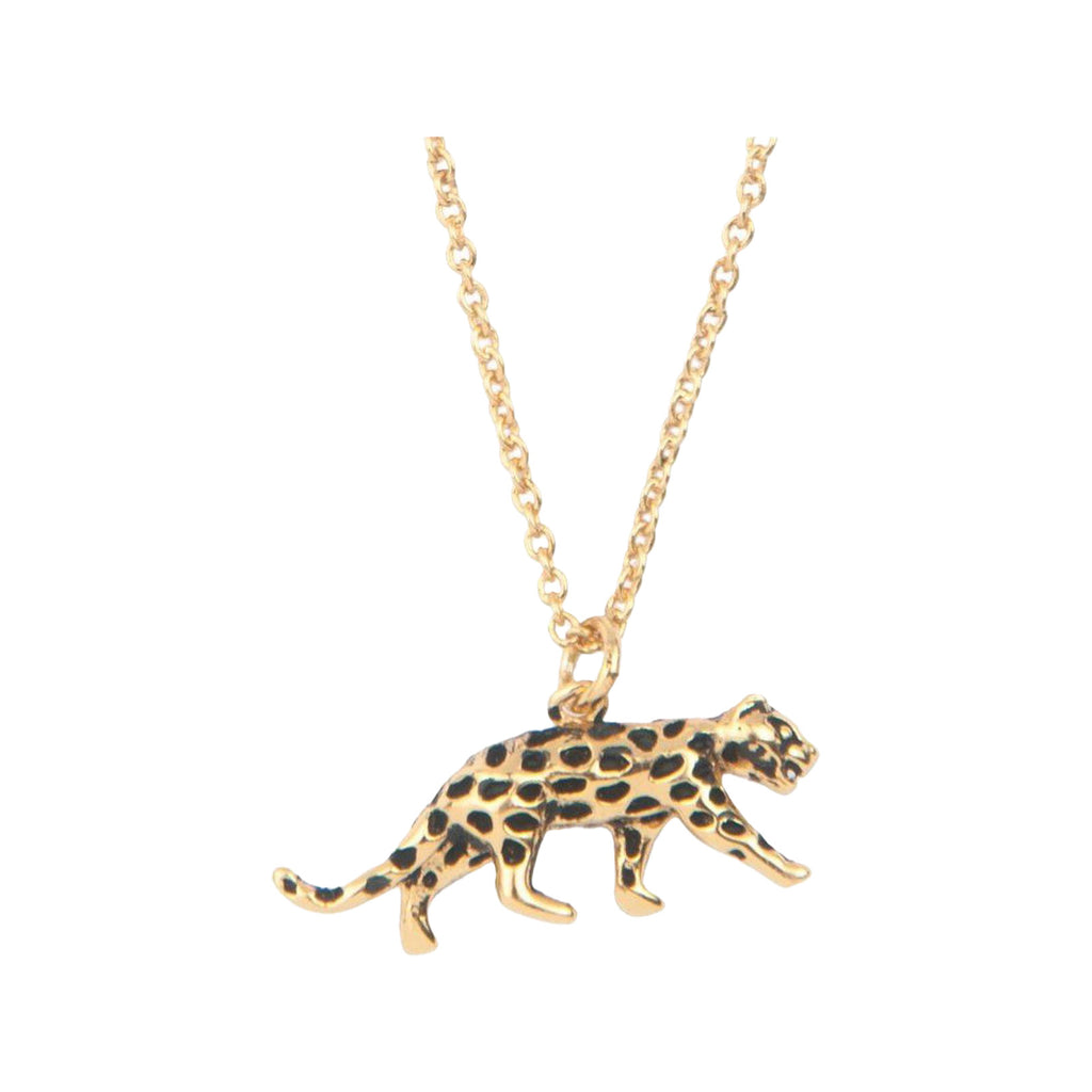 The Leopard necklace in gold and black colours from the brand ALL THE LUCK IN THE WORLD.