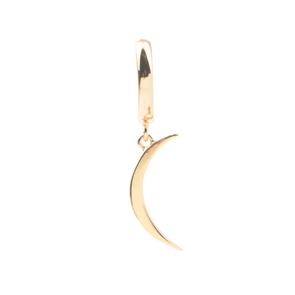 The long moon earrings in gold colour from the brand ALL THE LUCK IN THE WORLD