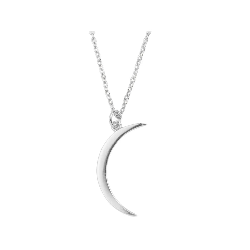 The long moon necklace in silver colour from the brand ALL THE LUCK IN THE WORLD