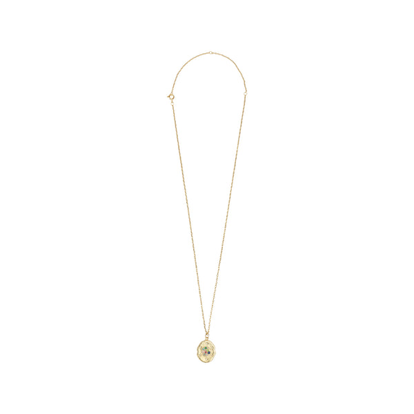 The lucky coin necklace in gold and multicolor colour from the brand ALL THE LUCK IN THE WORLD