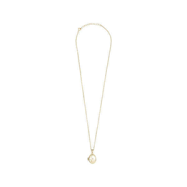 The medaillon north star necklace in gold and clear color from the brand ALL THE LUCK IN THE WORLD