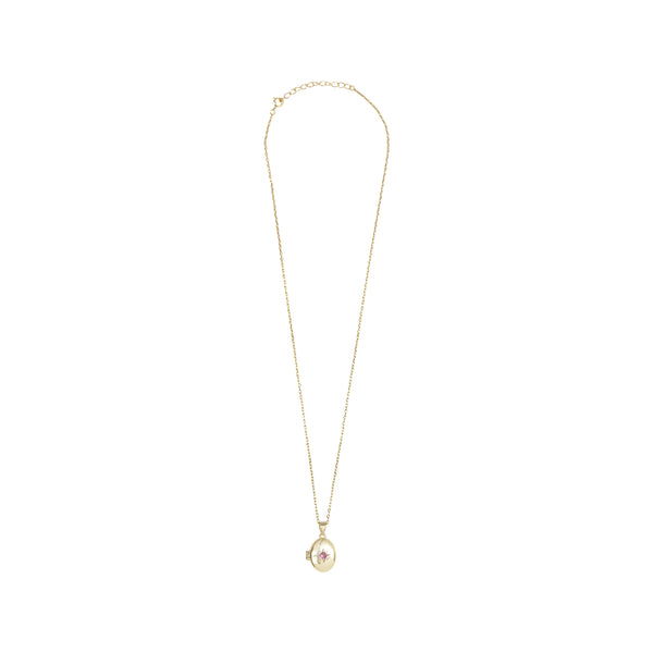 The medallion start necklace in gold and pink colour from the brand ALL THE LUCK IN THE WORLD