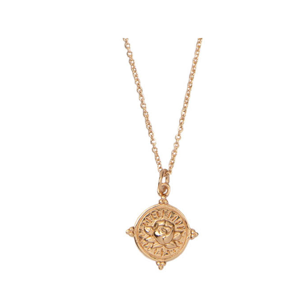 The rose circle necklace in gold oclour from the brand ALL THE LUCK IN THE WORLD