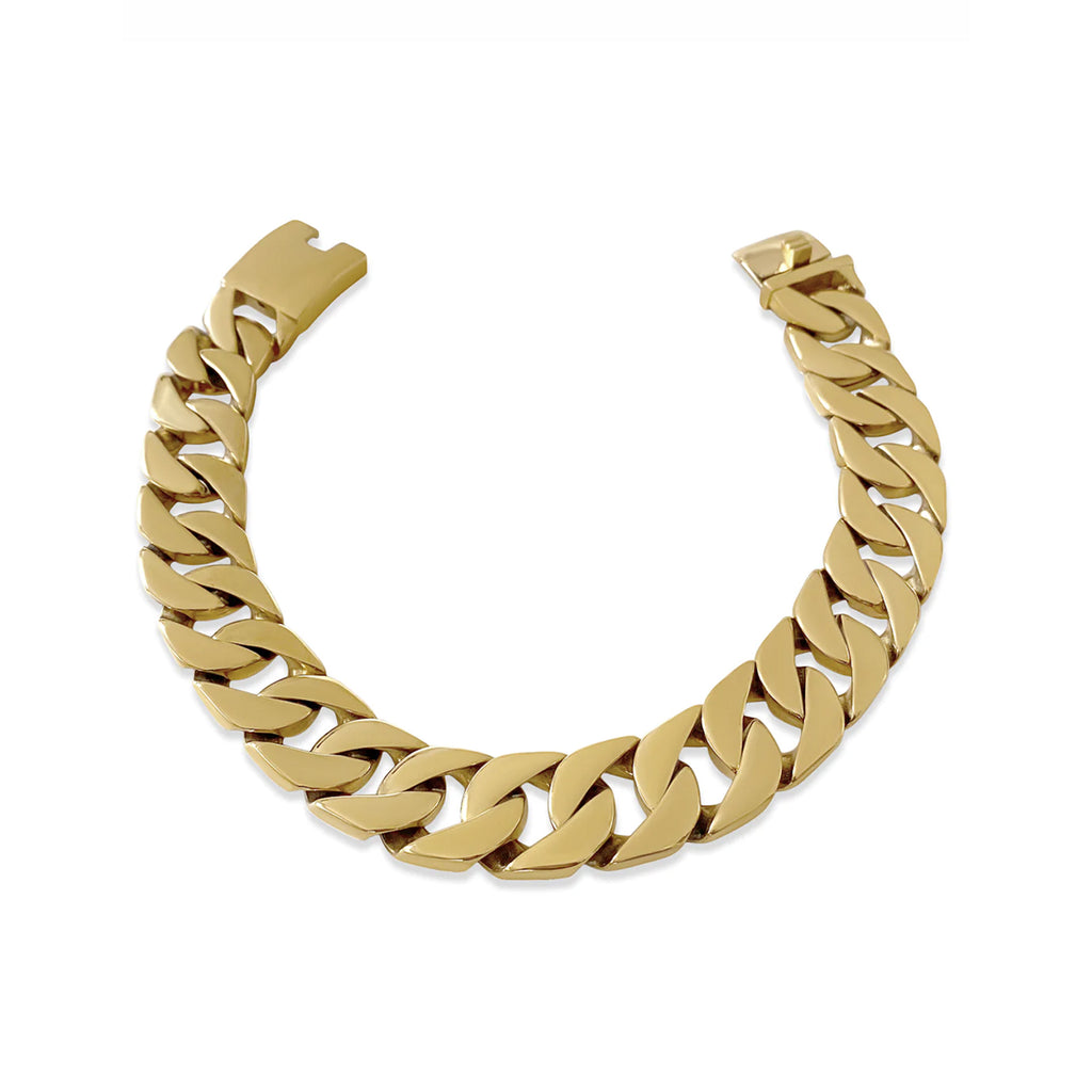 The chunky chain necklace in gold colour from the brand ANISA SOJKA