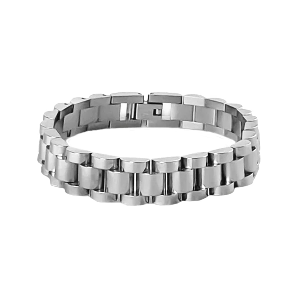 The chunky watch band bracelet in silver colour from the brand ANISA SOJKA