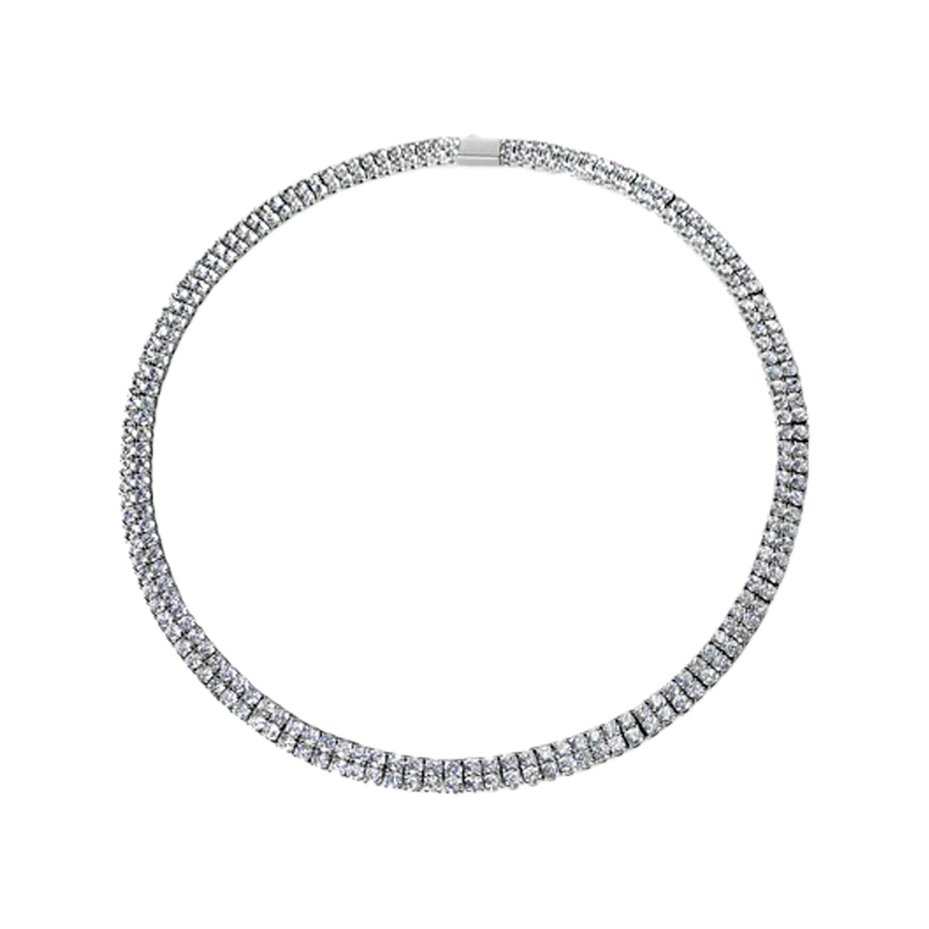 The Juliet tennis necklace in silver colour from the brand ANISA SOJKA