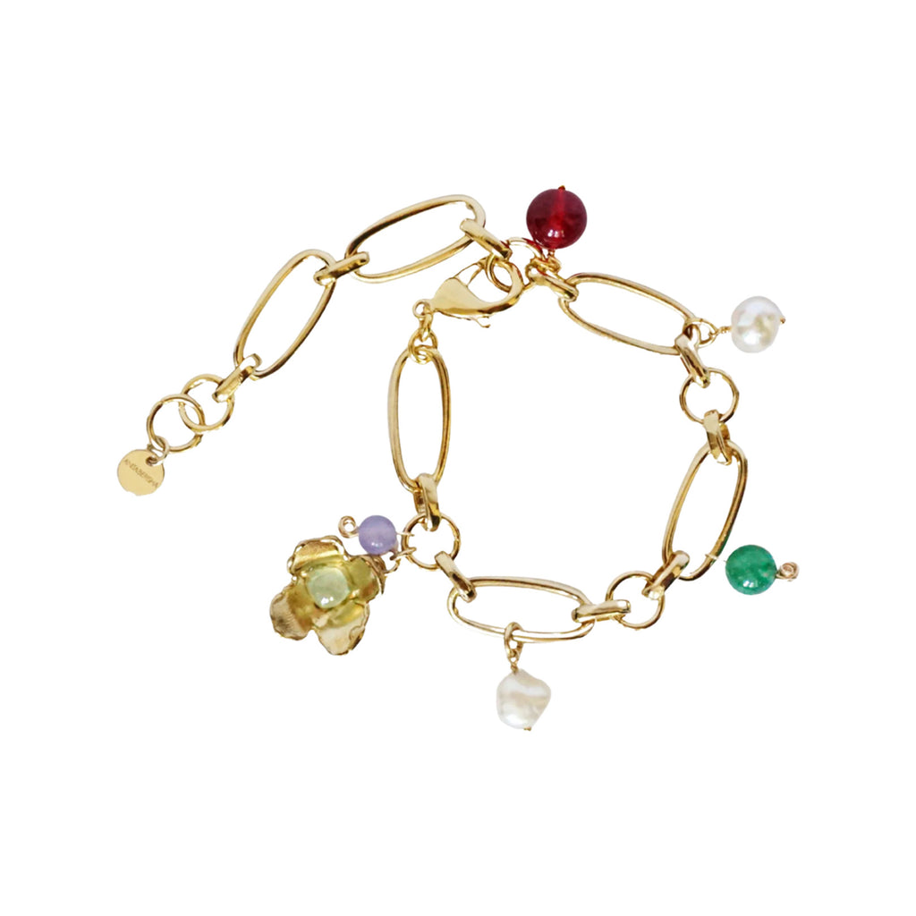 The Charm bracelet in gold and multicolor from the brand ANITA BERISHA