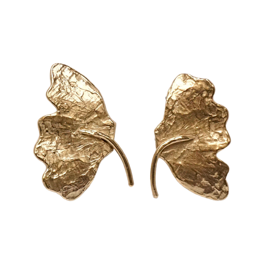 The Ginkgo earrings in gold colour from the brand ANITA BERISHA