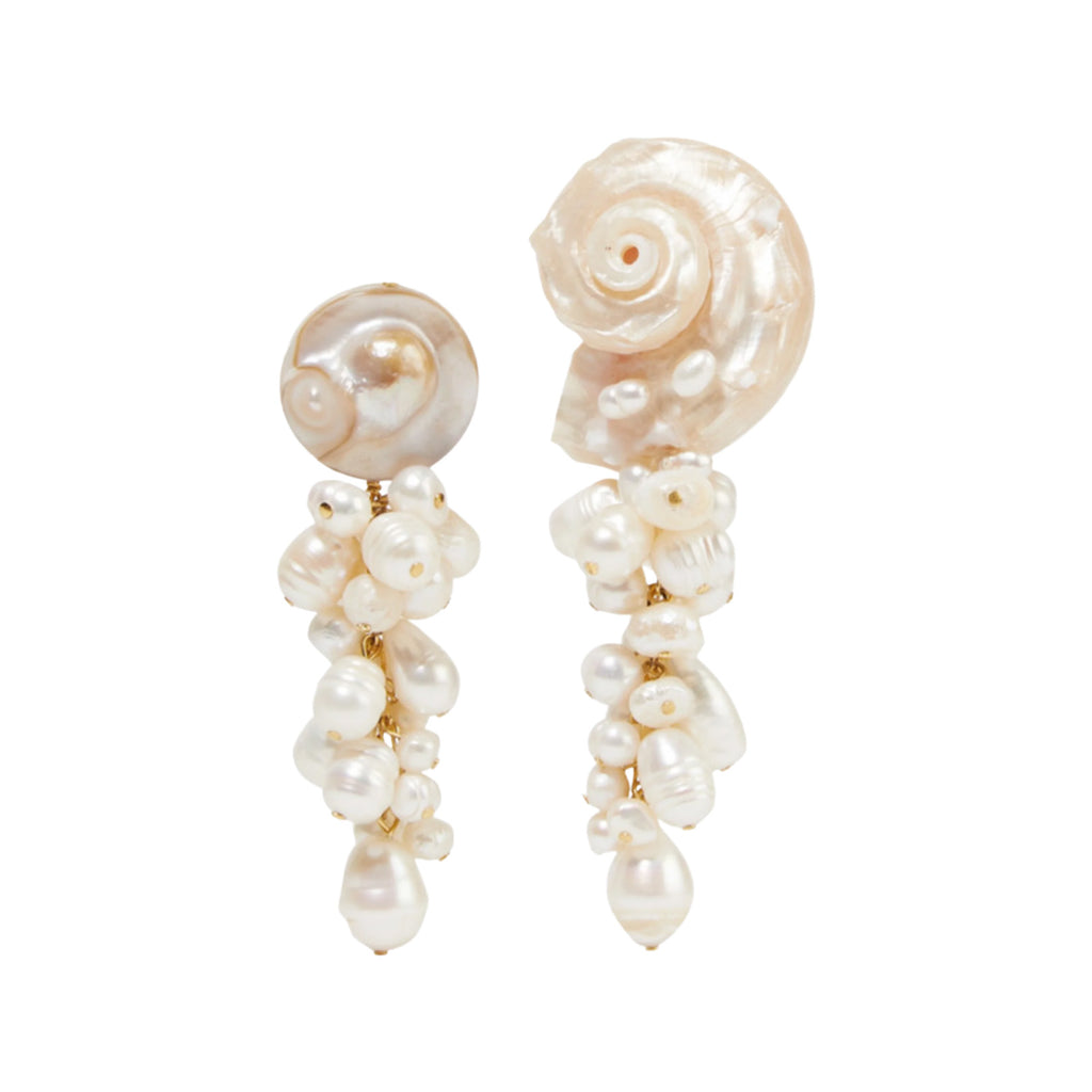 The Mermaid earrings in gold and pearl colours from the brand ANITA BERISHA