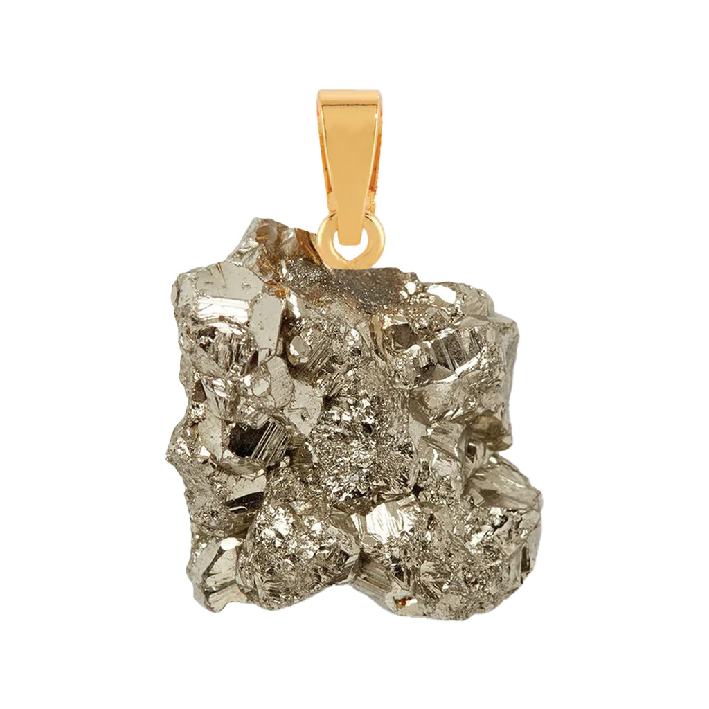 The Fools Gold pendant with classic connector in gold and silver colours from the brand CRYSTAL HAZE