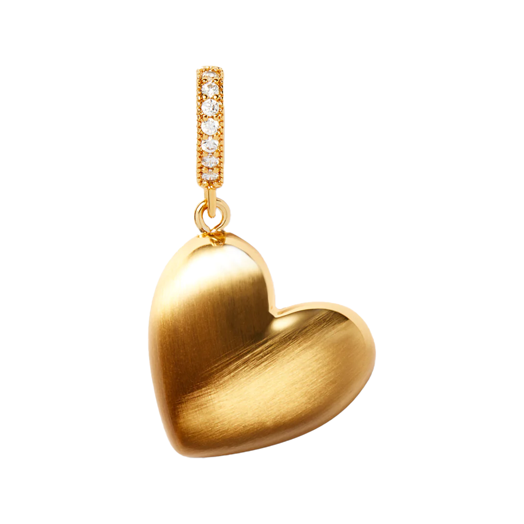 The Hazed heart pendant with pave connector in gold colour by the brand CRYSTAL HAZE