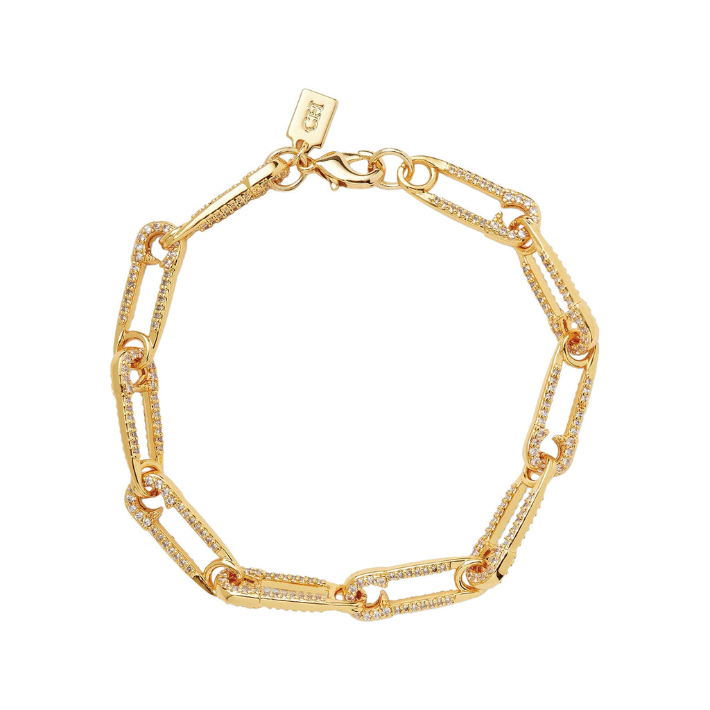 The Locked bracelet in gold and clear colours from the brand CRYSTAL HAZE