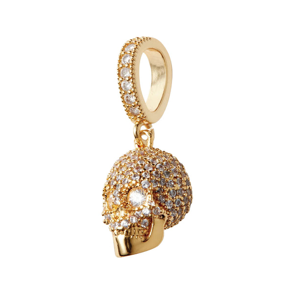 The Mr Nice pendant with pave connector in gold color from the brand CRYSTAL HAZE