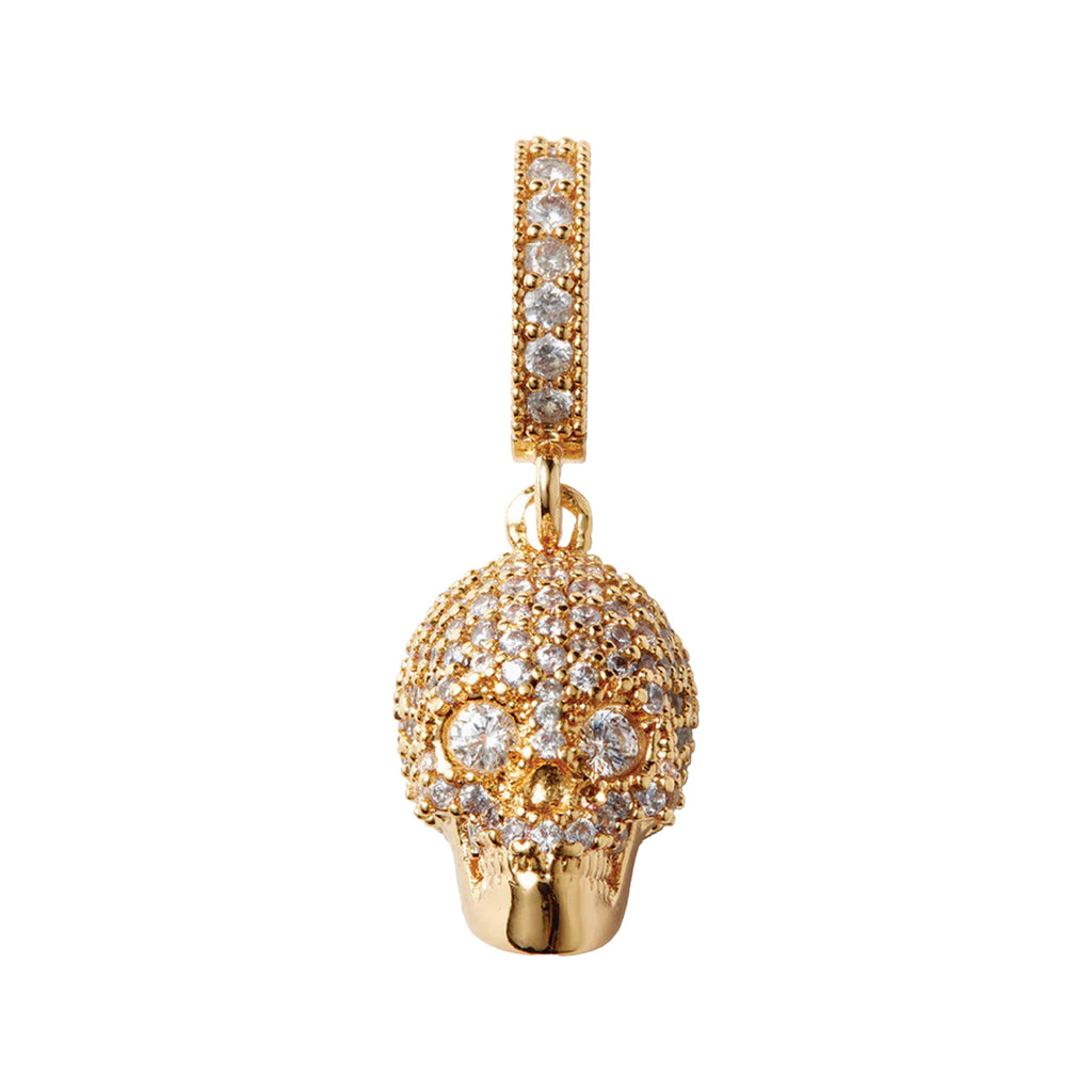 The Mr Nice pendant with pave connector in gold color from the brand CRYSTAL HAZE