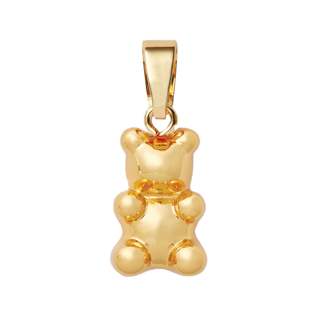 The nostalgia bear pendant with classic connector in gold colour from the brand CRYSTAL HAZE