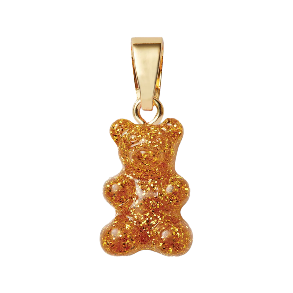 The nostalgia bear pendant with classic connector in gold and 24k colour from the brand CRYSTAL HAZE