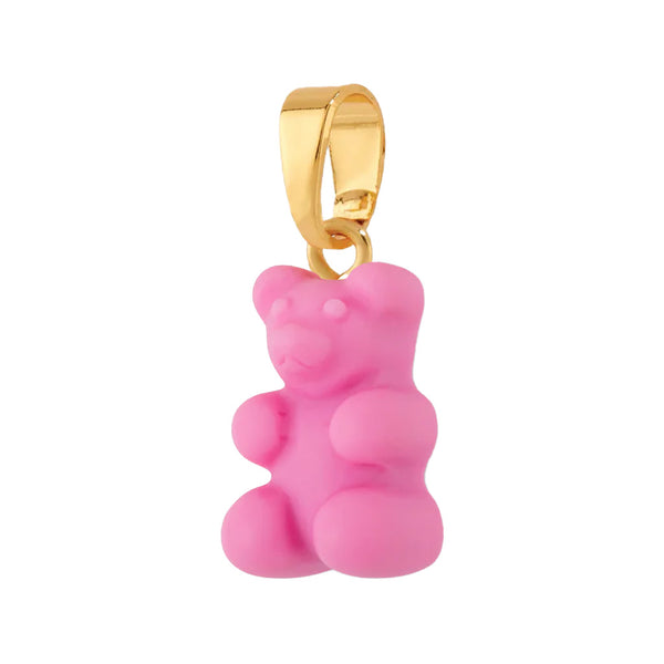 The Nostalgia Bear pendant with classic connector in gold and elle woods colours from the brand CRYSTAL HAZE