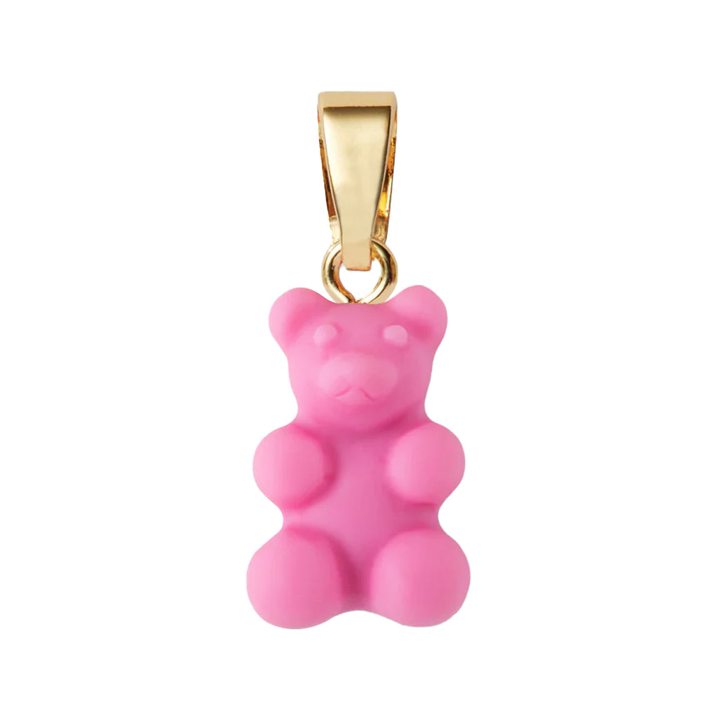 The Nostalgia Bear pendant with classic connector in gold and elle woods colours from the brand CRYSTAL HAZE