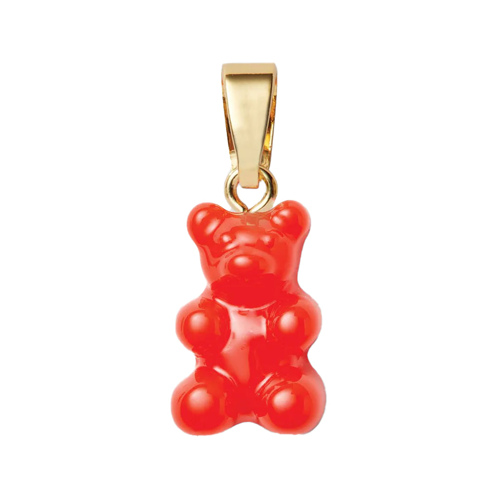 The nostalgia bear pendant with classic connector in gold and sangria colour from the brand CRYSTAL HAZE