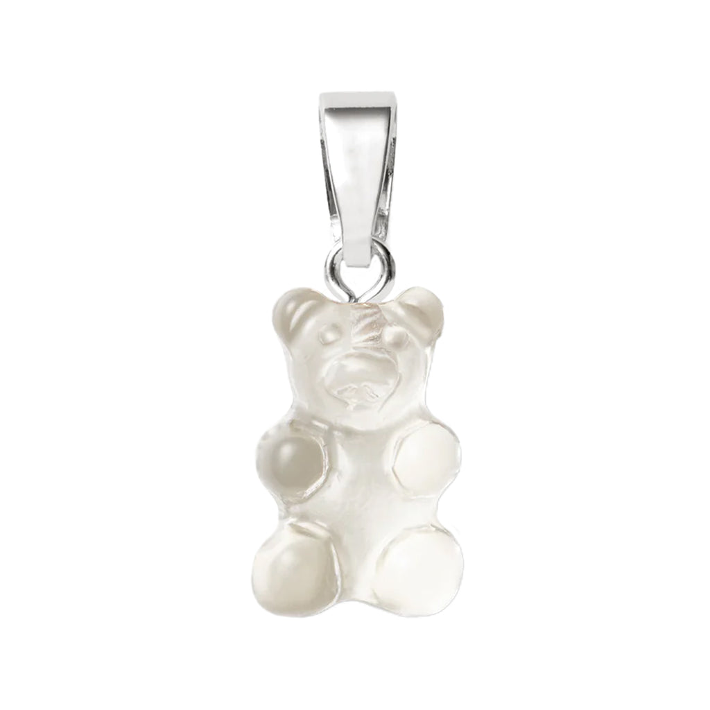 The nostalgia bear pendant with classic connector in silver and iced colour from the brand CRYSTAL HAZE