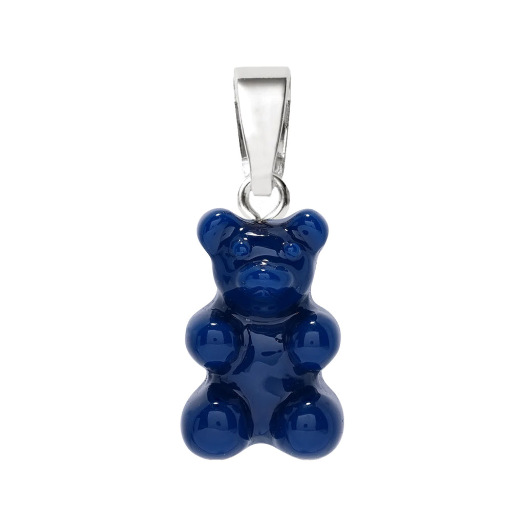 The Nostalgia Bear pendant with classic connector in silver and sapphire colours from the brand CRYSTAL HAZE