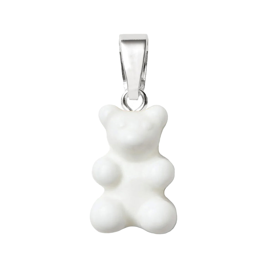 The Nostalgia Bear pendant with classic connector in silver and white colours from the brand CRYSTAL HAZE