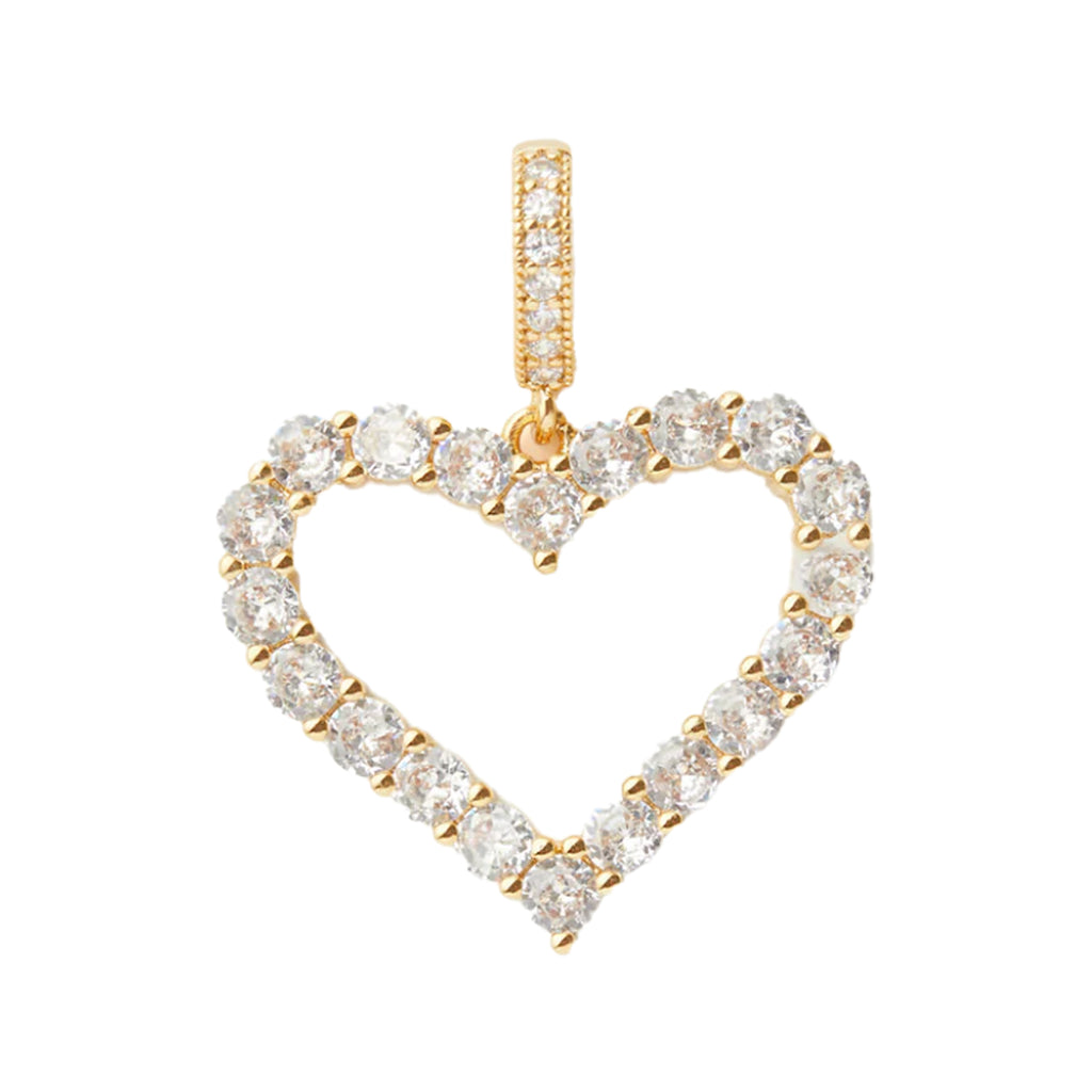 The Not So Heartless crystal embellished pendant in gold and clear colour from the brand CRYSTAL HAZE