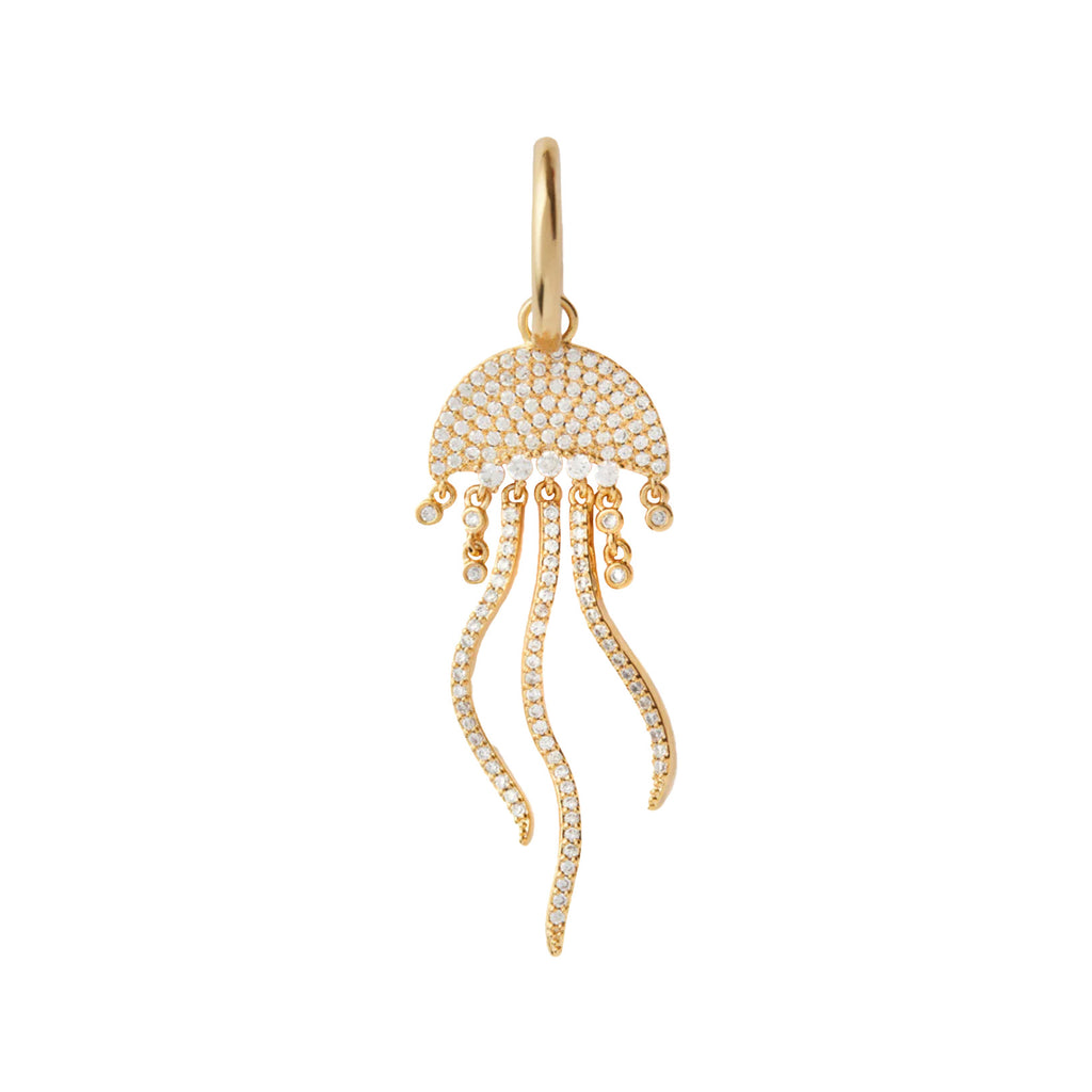 The Octopus single earring in gold color from the brand CRYSTAL HAZE