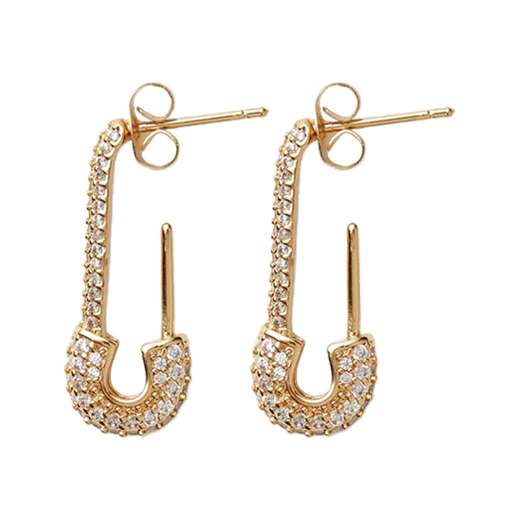 The Pin Up earrings in gold colour from the brand CRYSTAL HAZE